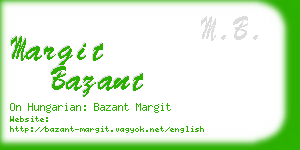 margit bazant business card